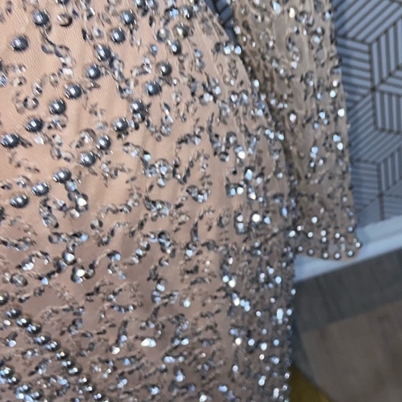 Special occasion Beaded Sequin turtleneck dress mesh lining prettylittlething - Picture 5 of 13